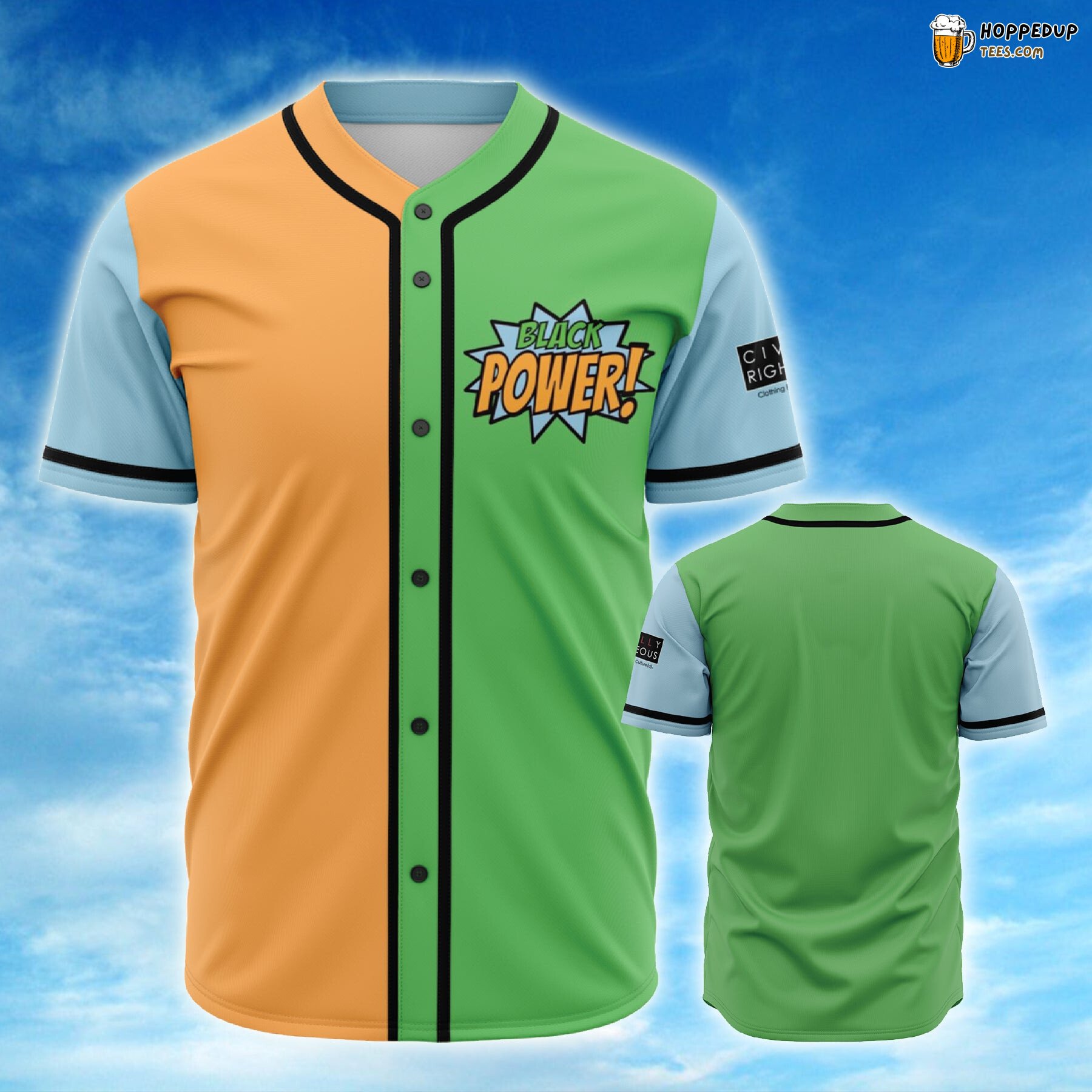 Empowering Black Power Movement 3D Printed Baseball Jersey Top