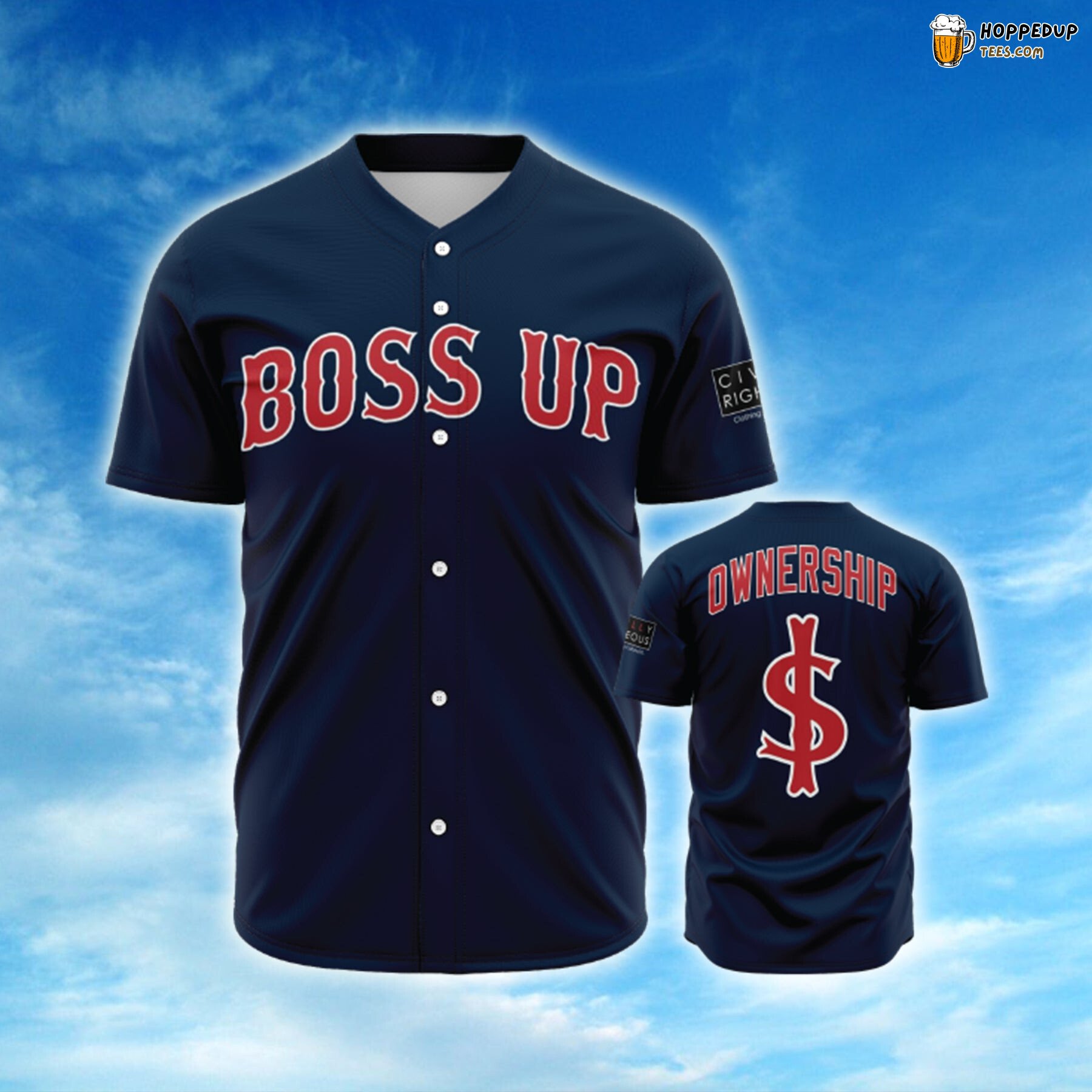Empowerment Boss Up Statement 3D Printed Baseball Jersey Motive