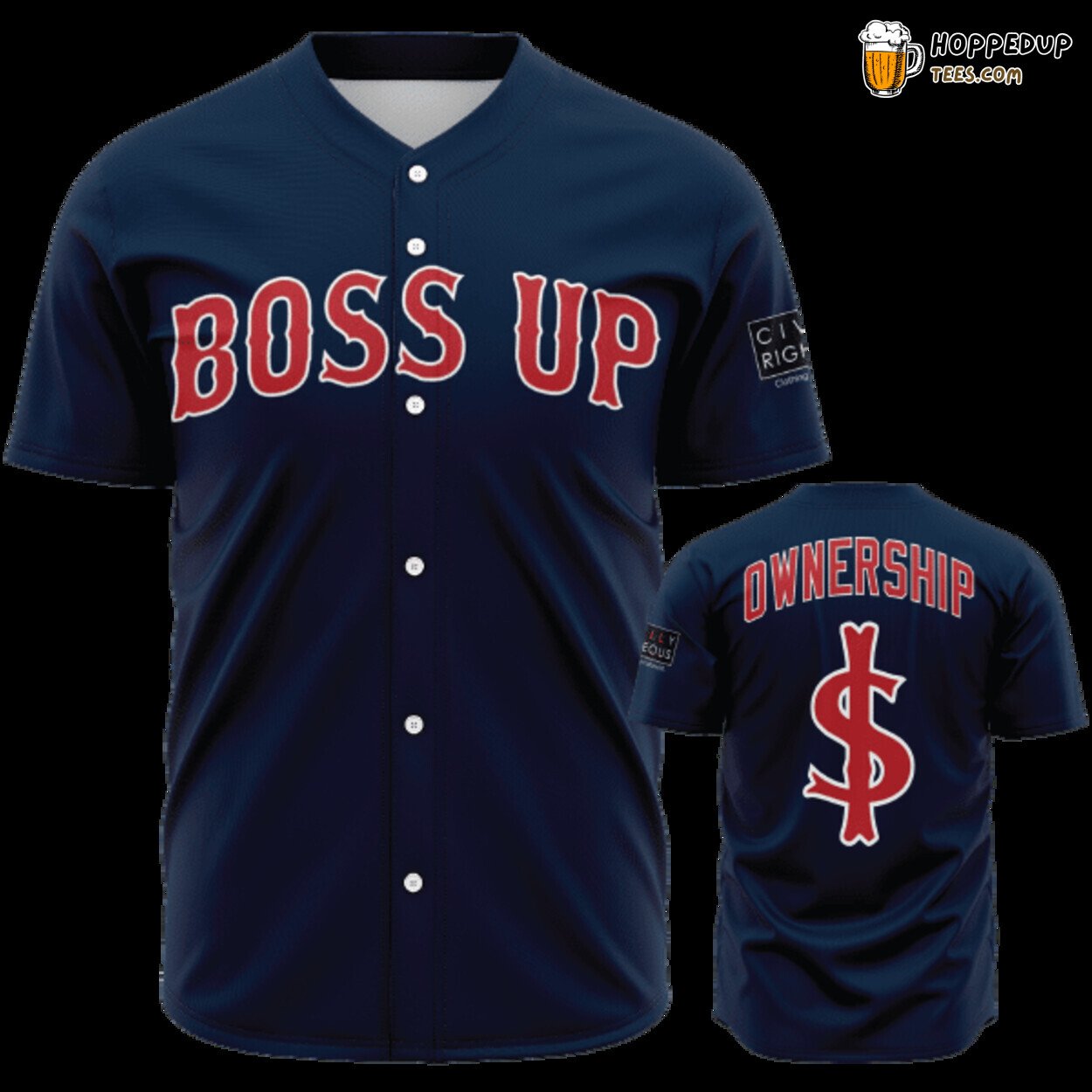 Empowerment Boss Up Statement 3D Printed Baseball Jersey Motive