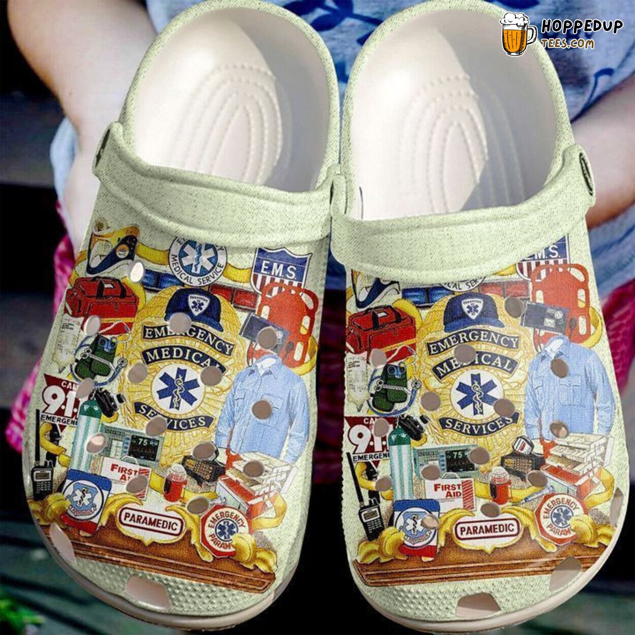 EMS Paramedic Classic Themed Comfortable Stylish Unique Design Clogs
