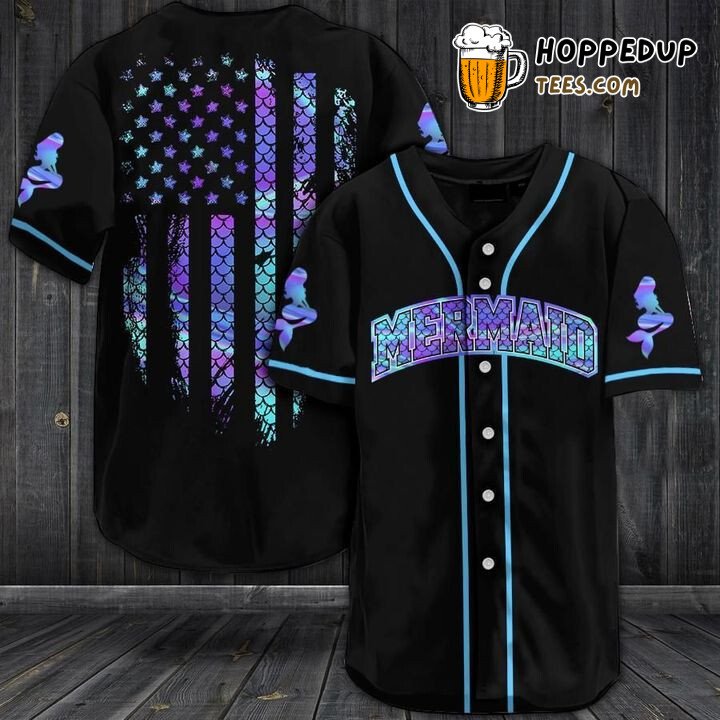 Enchanted Mermaid Underwater 3D Printed Baseball Jersey Fantasy