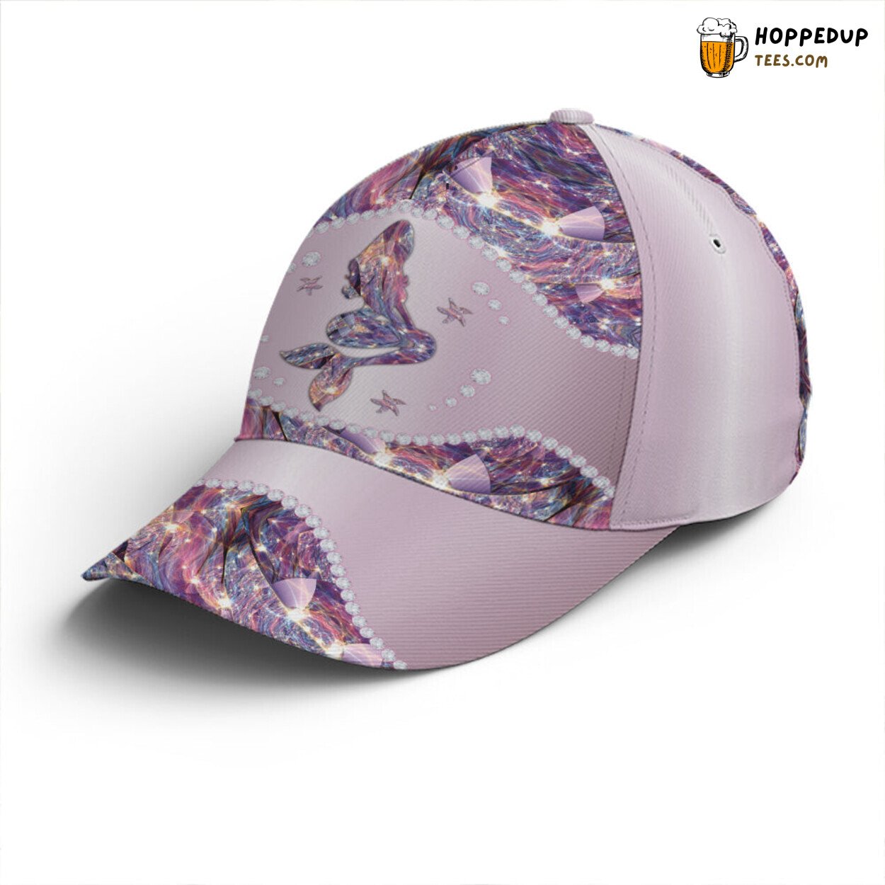 Enchanting Mermaid Purple Metallic Stylish Baseball Cap Design Enchanting Mermaid Purple Metallic Stylish Baseball Cap Design