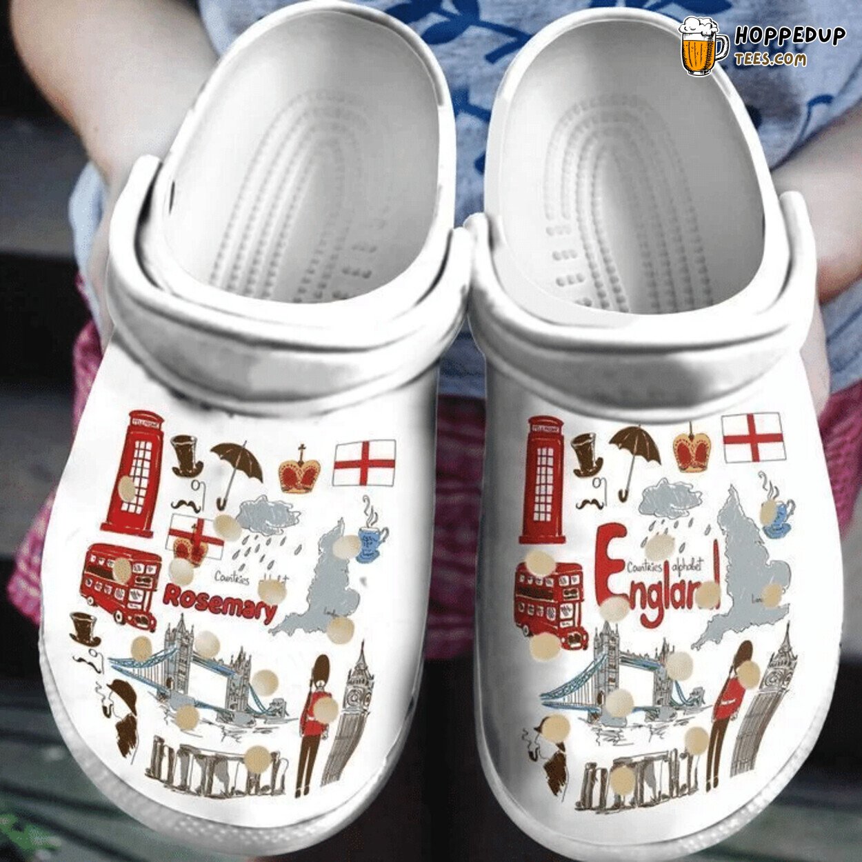 England Culture Themed Comfortable Unique Stylish Design Clogs