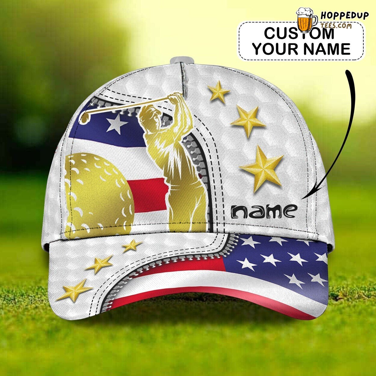 Enthusiastic Golf Lover 3D Classic Cap Personalized Name Unique Style