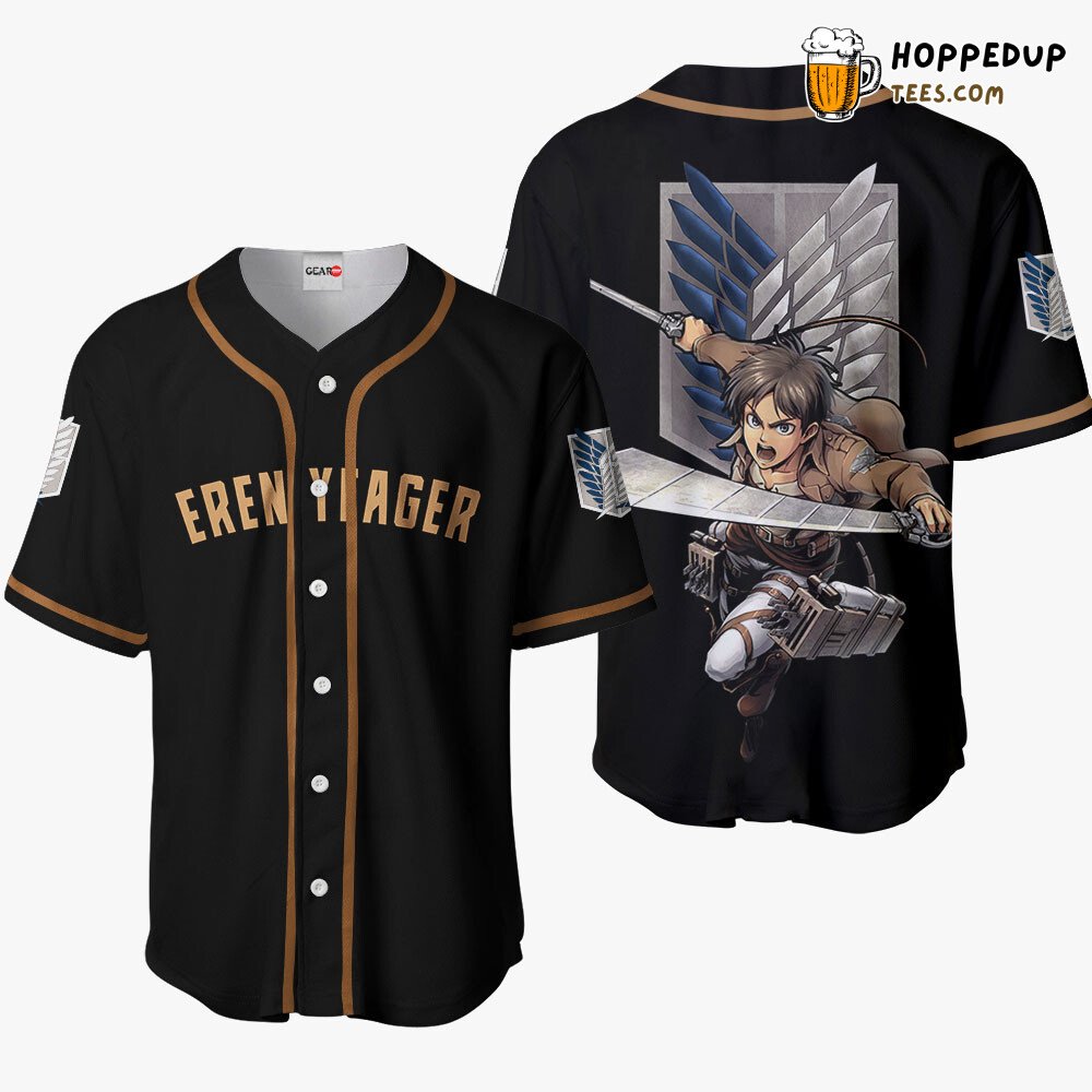 Eren Yeager Distinctive Unique Design Anime Baseball Jersey Edition Style Eren Yeager Distinctive Unique Design Anime Baseball Jersey Edition Style