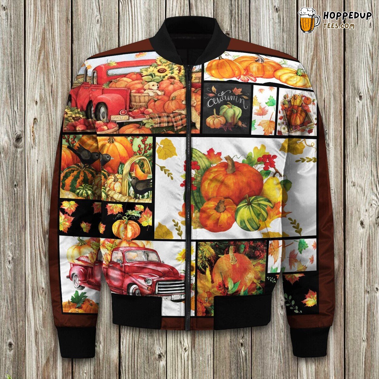 Essence of Fall Premium Bomber Jacket Designed Winter Warm Elegance