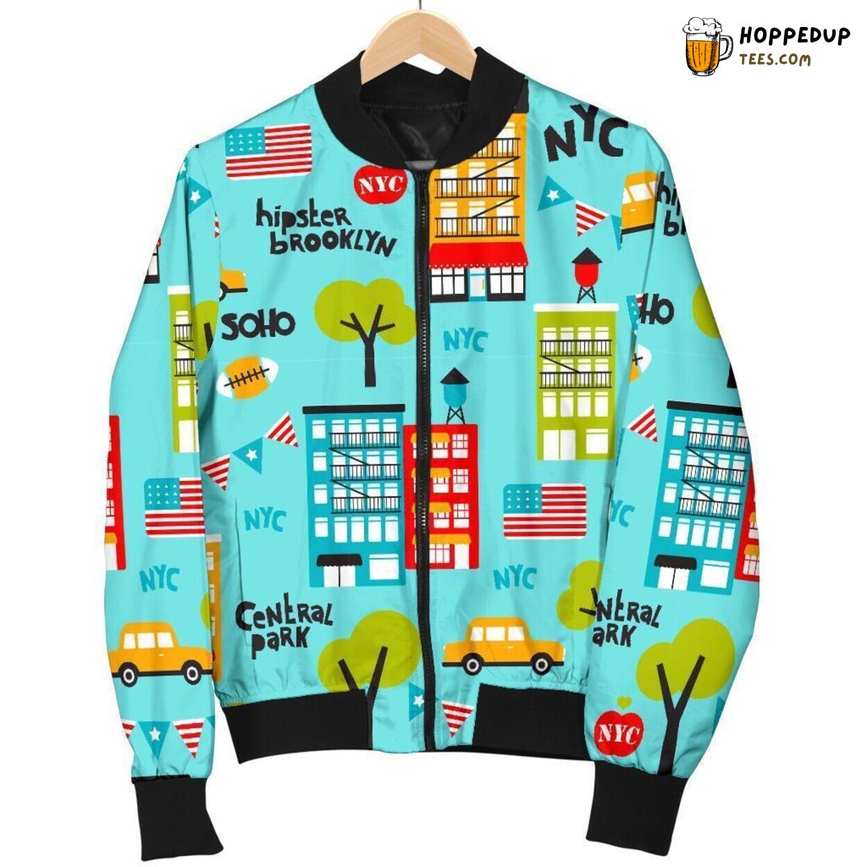 Essence of New York City Men’s Bomber Jacket Distinct Pattern Design Art Essence of New York City Men’s Bomber Jacket Distinct Pattern Design Art