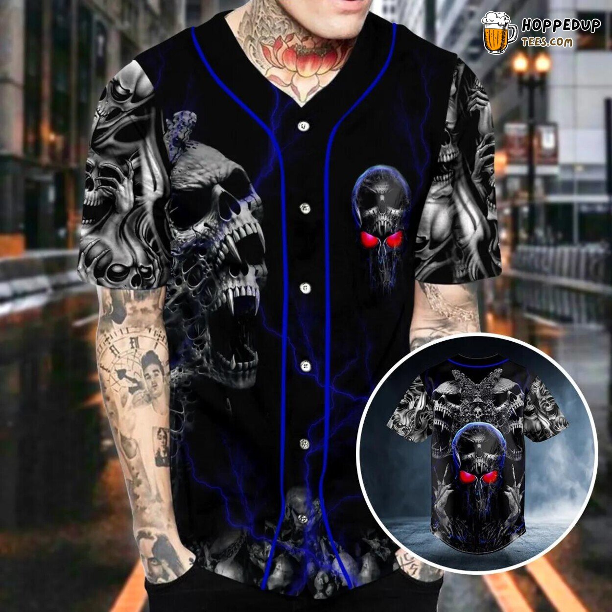 Ethereal Ghost Butterfly Skull Baseball Jersey Viking 3D Print Unique Tee