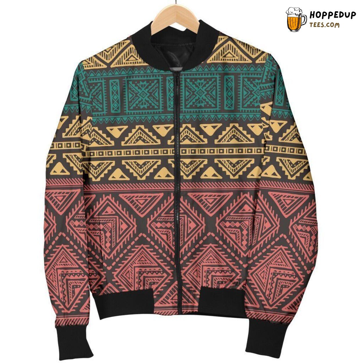 Ethnic Culture Display Men’s Bomber Jacket Unique Essence Pattern Showcase