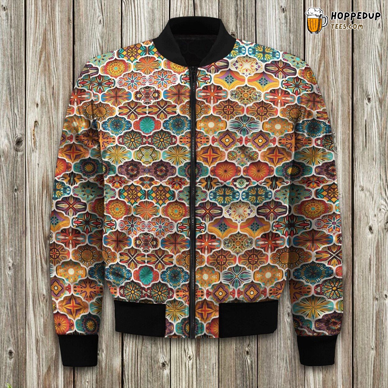 Ethnic Mandala Bohemian Bomber Jacket