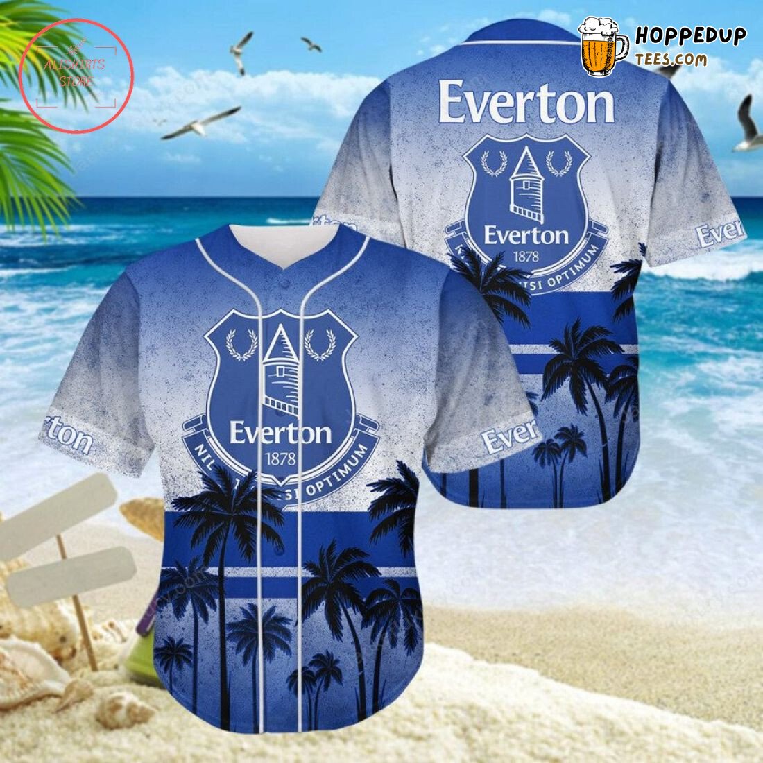 Everton FC Coconut Trees Baseball Jersey Unisex Shirt