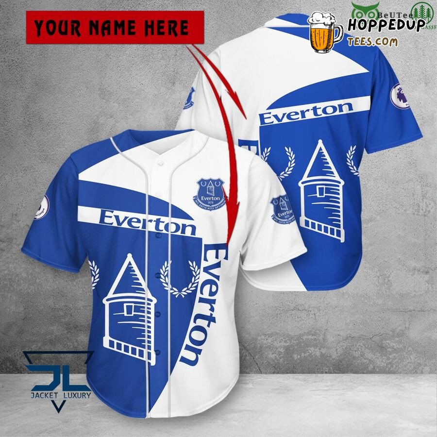 Everton FC Custom Name Baseball Jersey Unisex Shirt