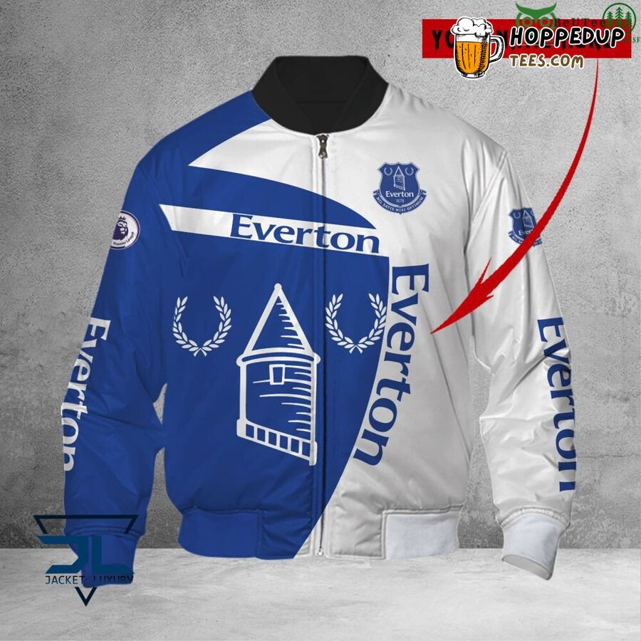 Everton FC Custom Name Specialized Support Bomber Jacket