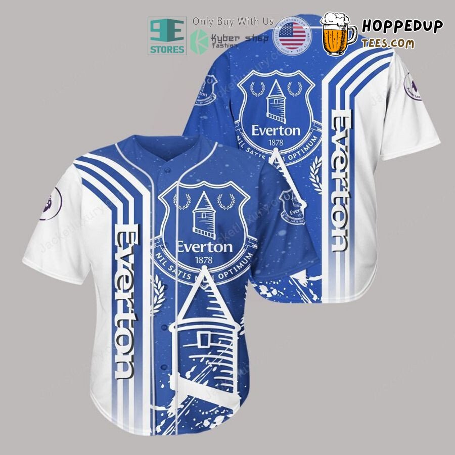 Everton FC Logo White Royal Baseball Jersey Unisex Shirt
