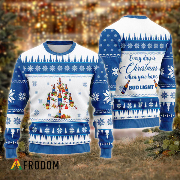 Everyday Is Christmas When U Have Bud Light Ugly Sweater HU