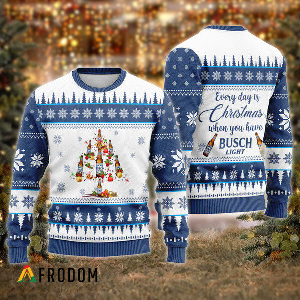 Everyday Is Christmas When U Have Busch Light Ugly Sweater HU