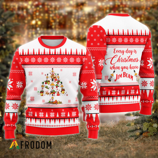 Everyday Is Christmas When U Have Jim Beam Ugly Sweater HU