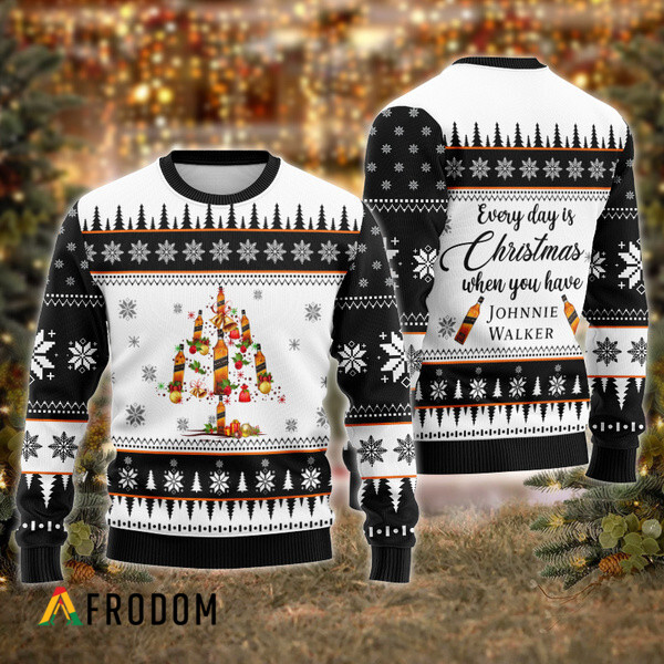 Everyday Is Christmas When U Have Johnnie Walker Ugly Sweater HU