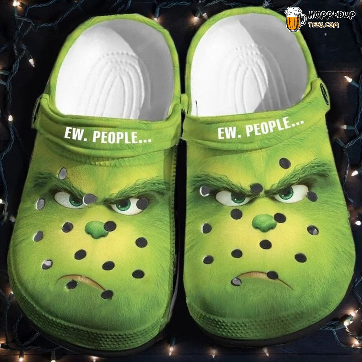 Ew People Grinch Christmas Themed Comfortable Unique Clog Shoes