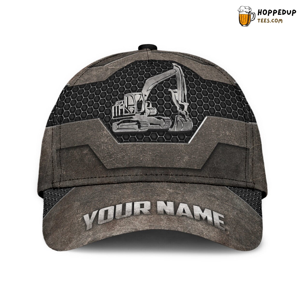 Excavator Custom Classic Cap 3D Print Design Excavator Gift Hat Him Excavator Custom Classic Cap 3D Print Design Excavator Gift Hat Him