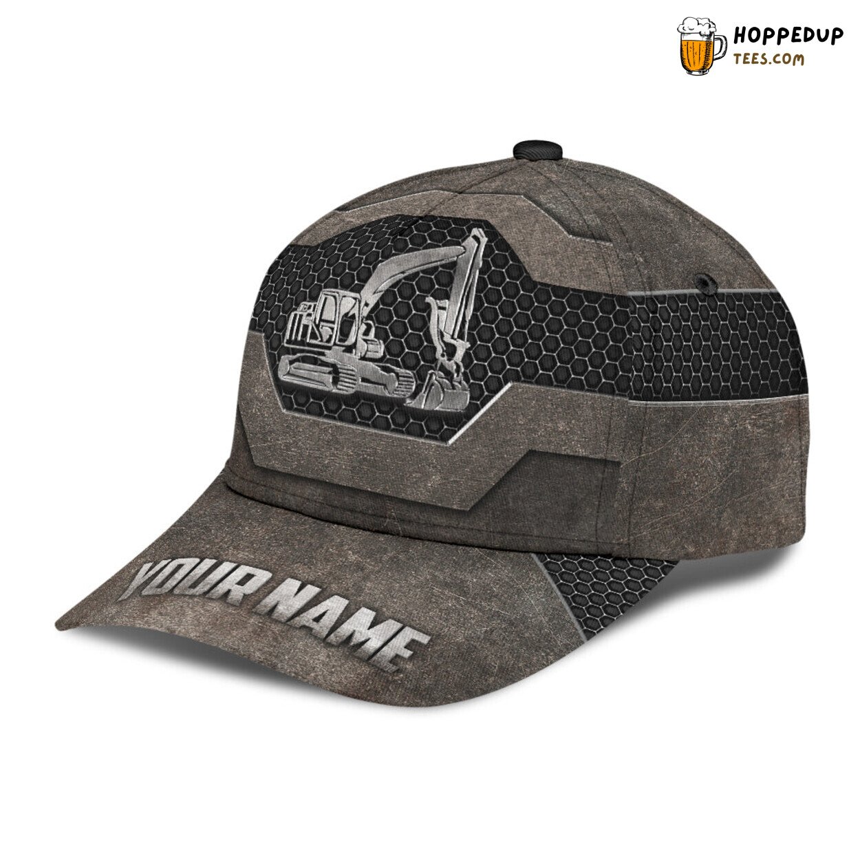 Excavator Custom Classic Cap 3D Print Design Excavator Gift Hat Him
