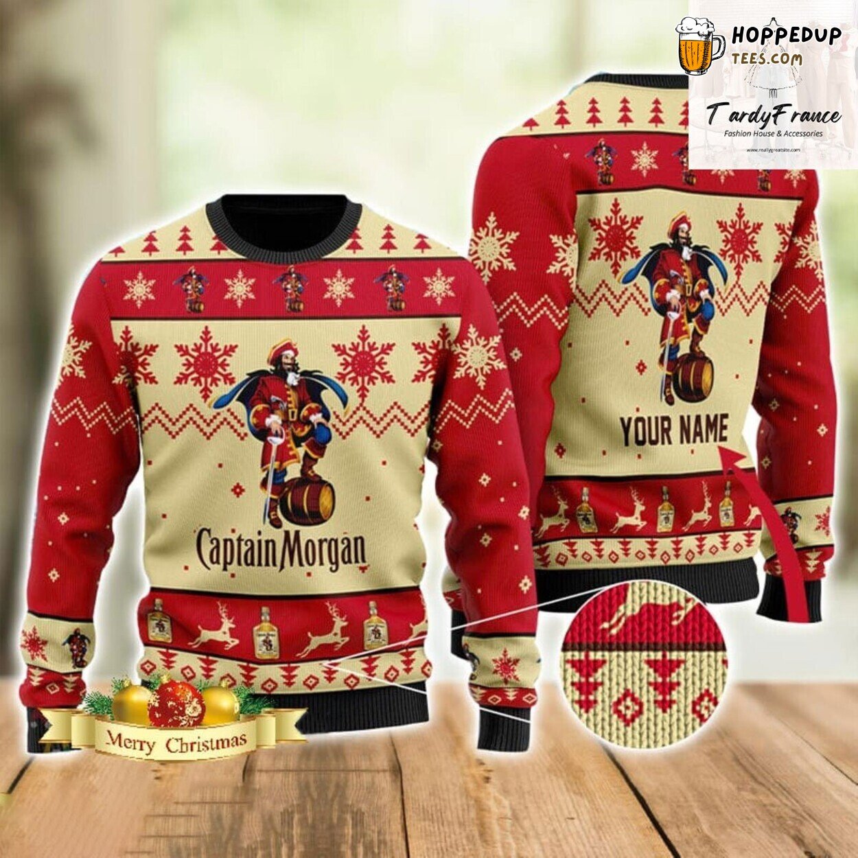 Exclusive Captain Morgan Christmas Ugly Sweater Xmas Festive Gift Idea