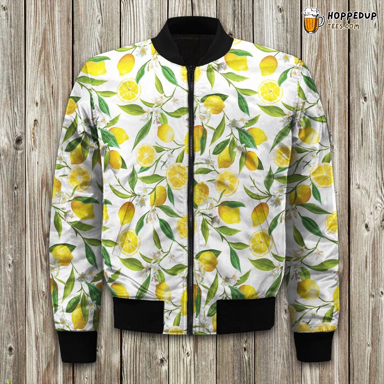 Exotic Lemon Theme Bomber Jacket Winter Stylish Warm Comfort