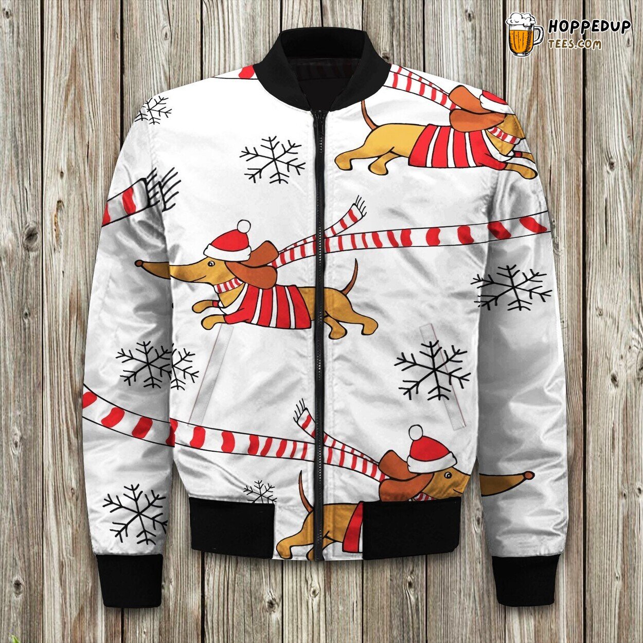 Exotic Tegu Lizard Imprint Winter Bomber Jacket Wilderness Style