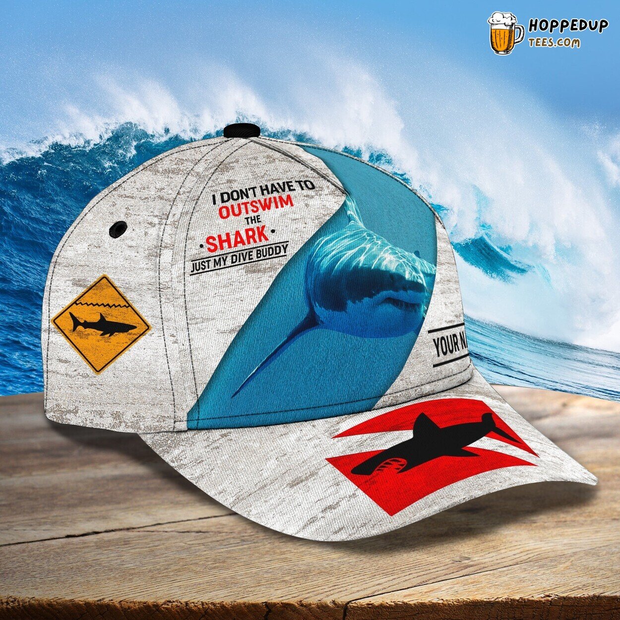 Exploring Deep Blue Personalized 3D Classic Cap Shark Diving Adventure