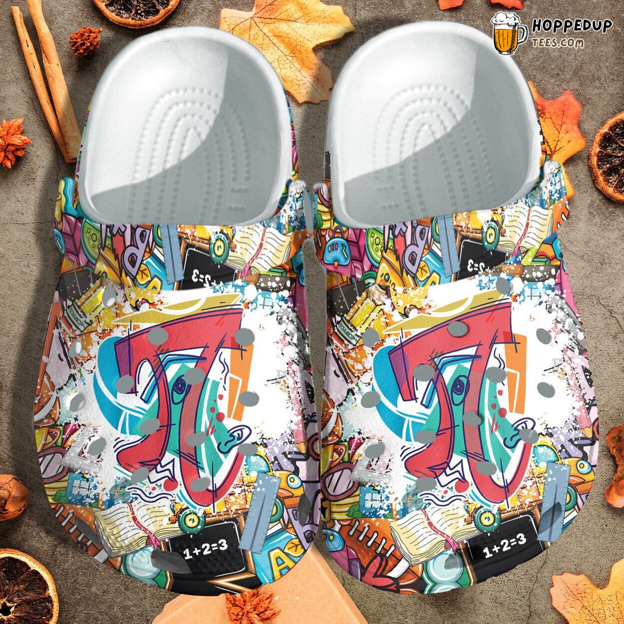 Eye Of Pi Math Themed Crocbland Clogs Gift Math Teacher Design