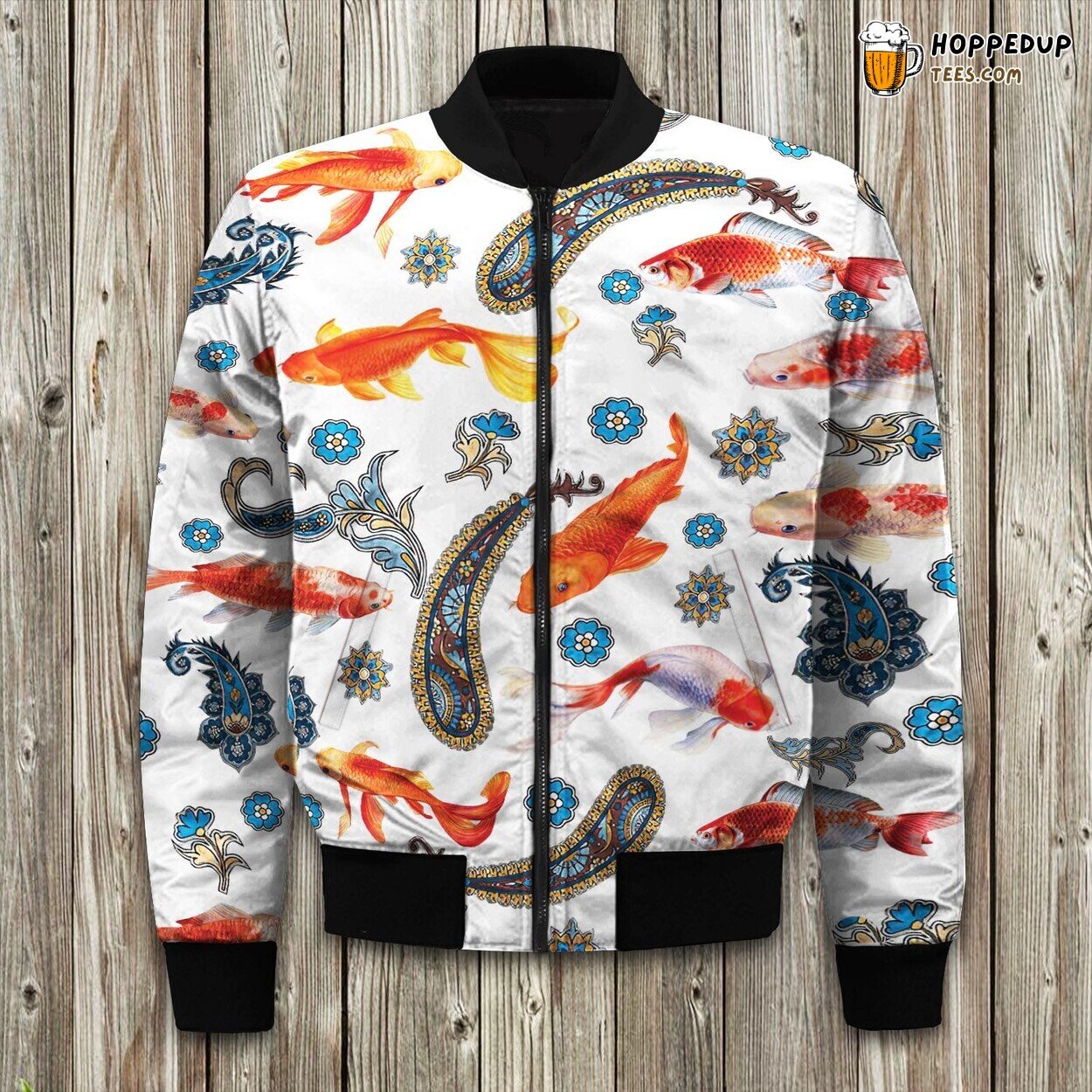 Fabric Paisley Art Winter Bomber Jacket Traditional Elegant Design