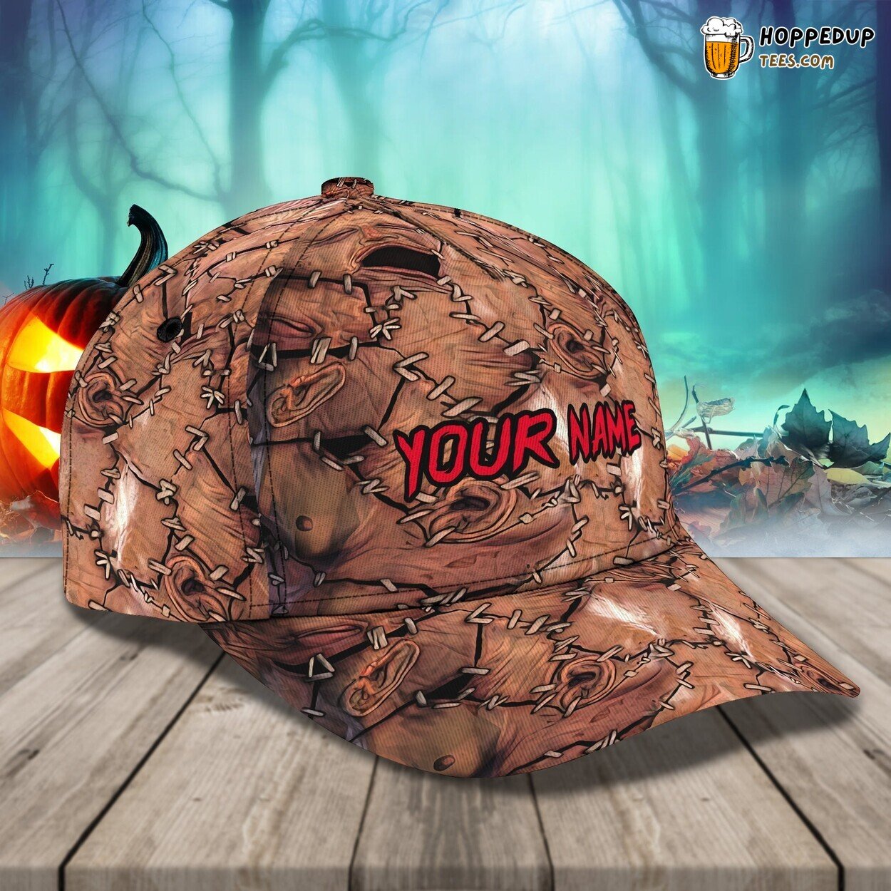 Face Halloween Caps Customized Name 3D Baseball Adjustable Mens Womens