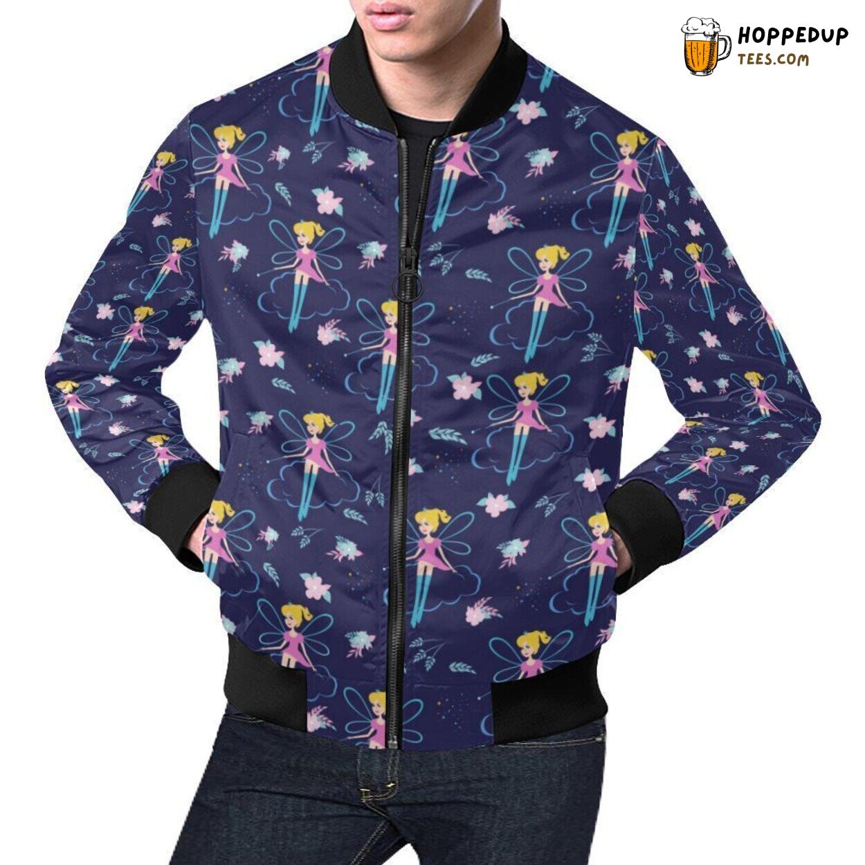 Fairy Distinct Pattern Men’s Bomber Jacket Unique Design Exclusive Look Fairy Distinct Pattern Men’s Bomber Jacket Unique Design Exclusive Look