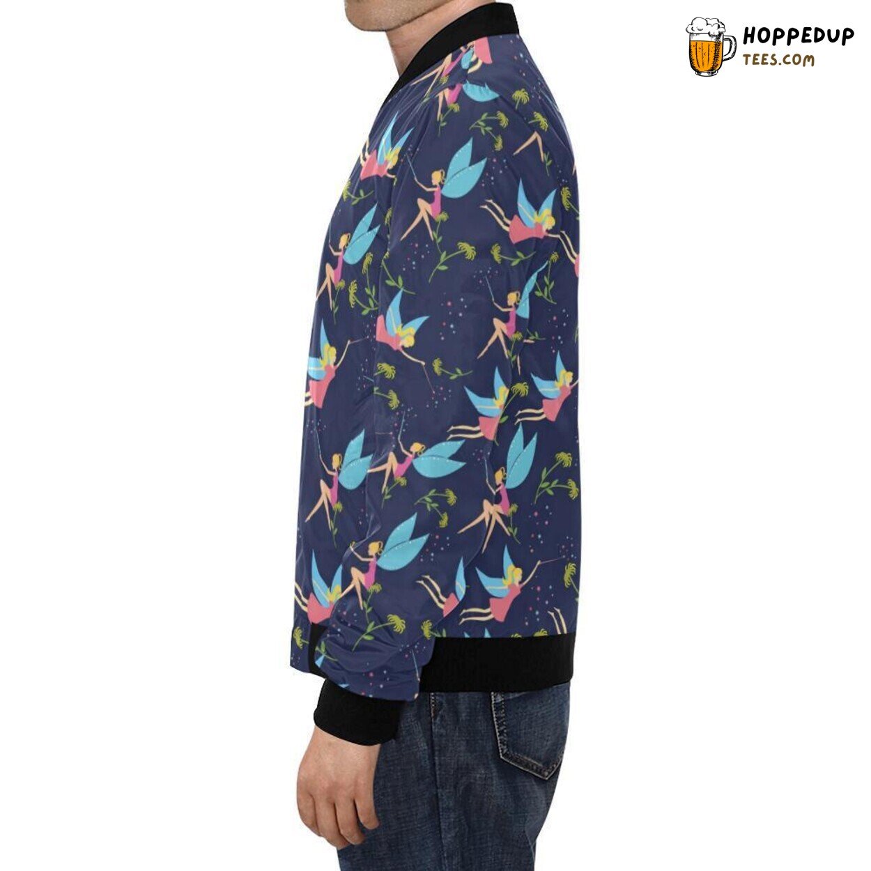 Fairy Themed Pattern Men’s Bomber Jacket Unique Design Distinctive Look