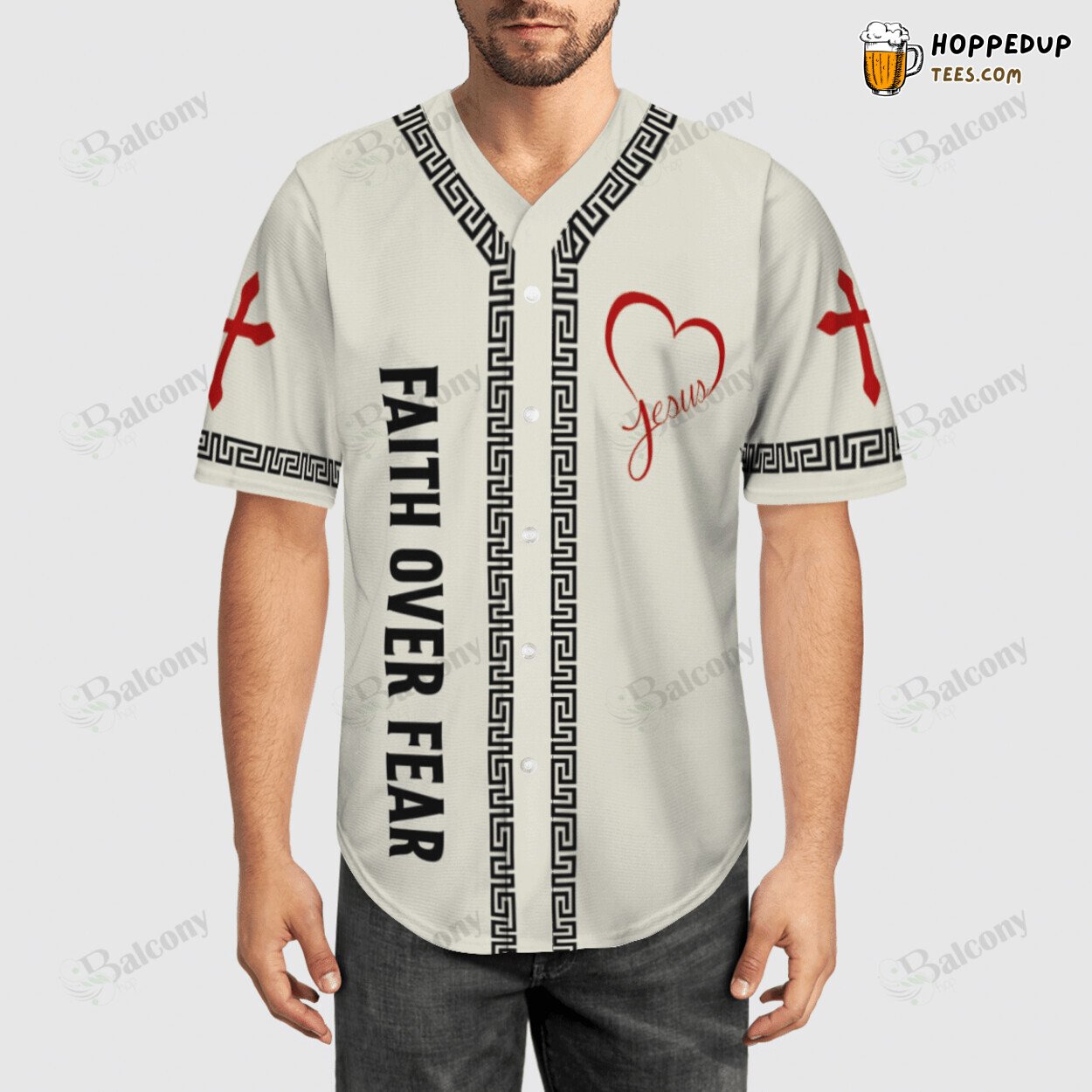 Faith Emphasized Jesus Baseball Jersey Athletic Devotion Top