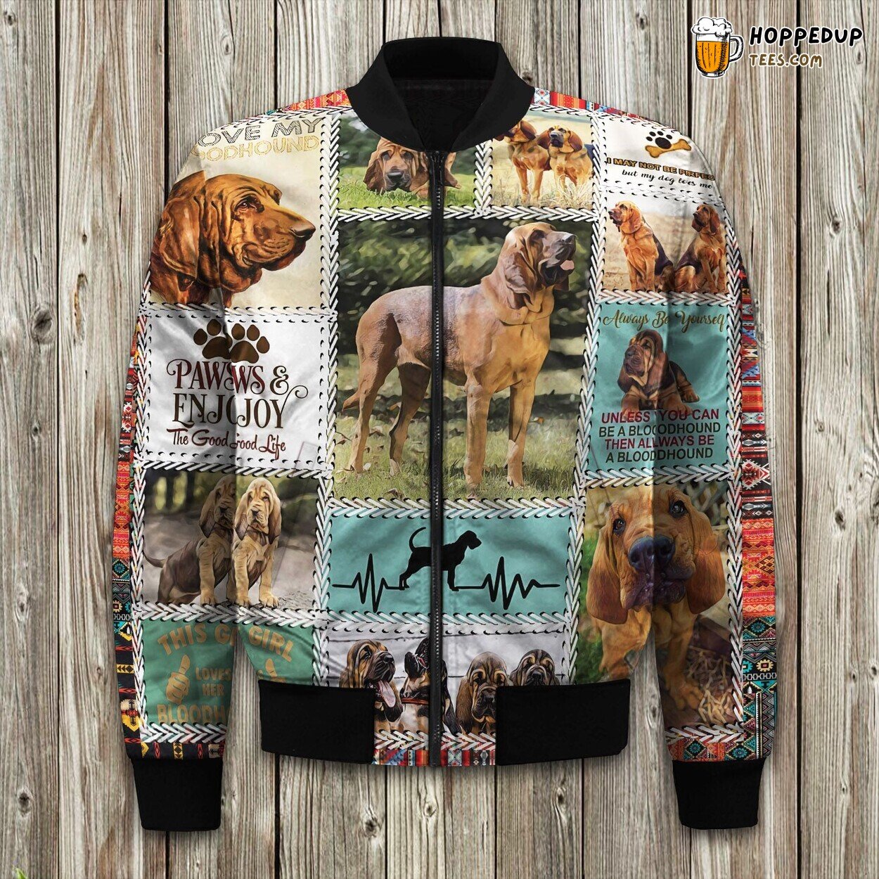 Faithful Bloodhound Winter Bomber Jacket Tailored Unique Elegance Precision Craft