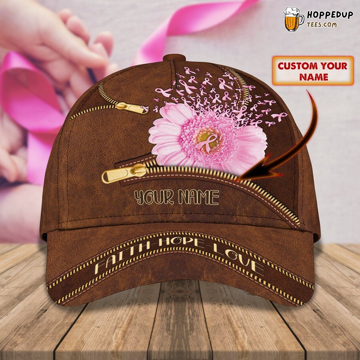 FaithHopeLove Inspired 3D Classic Cap Personalized Name Unique Premium Design