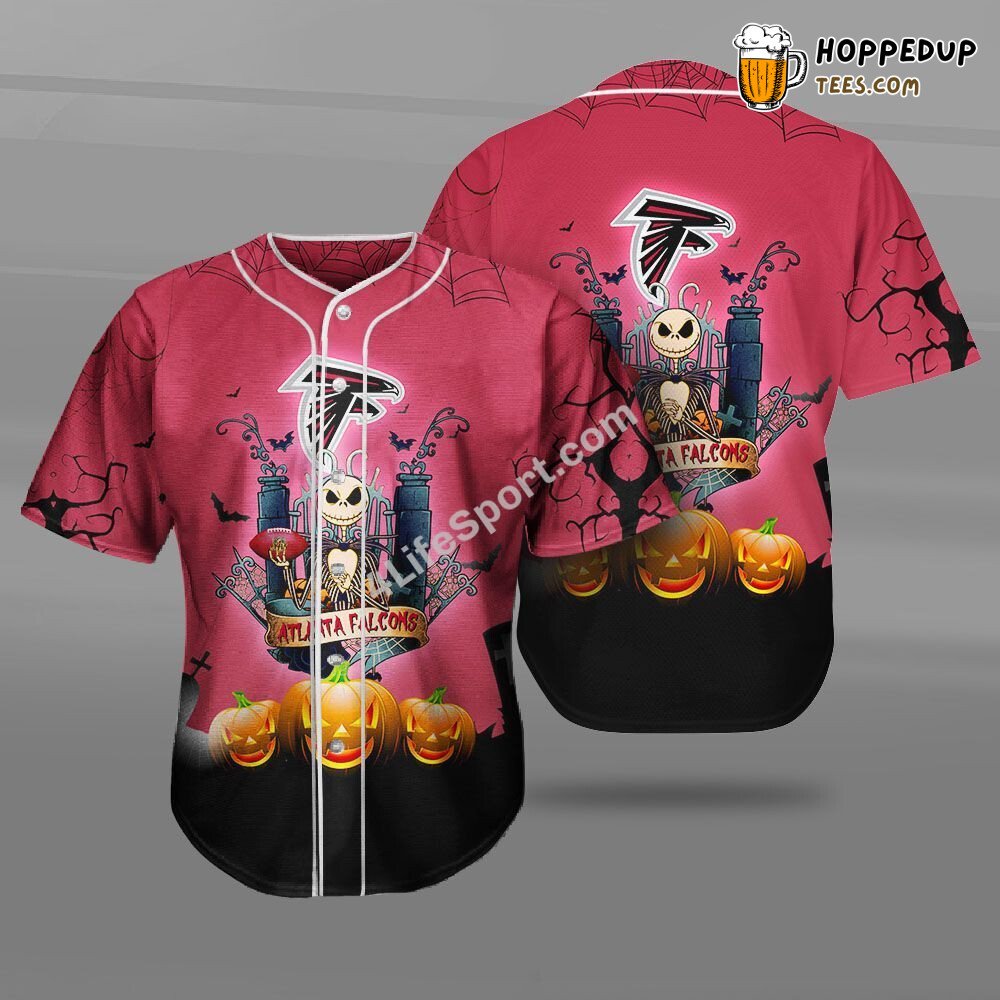 Falcons Jack Skellington Edition Unisex Baseball Jersey Spooky Spirit