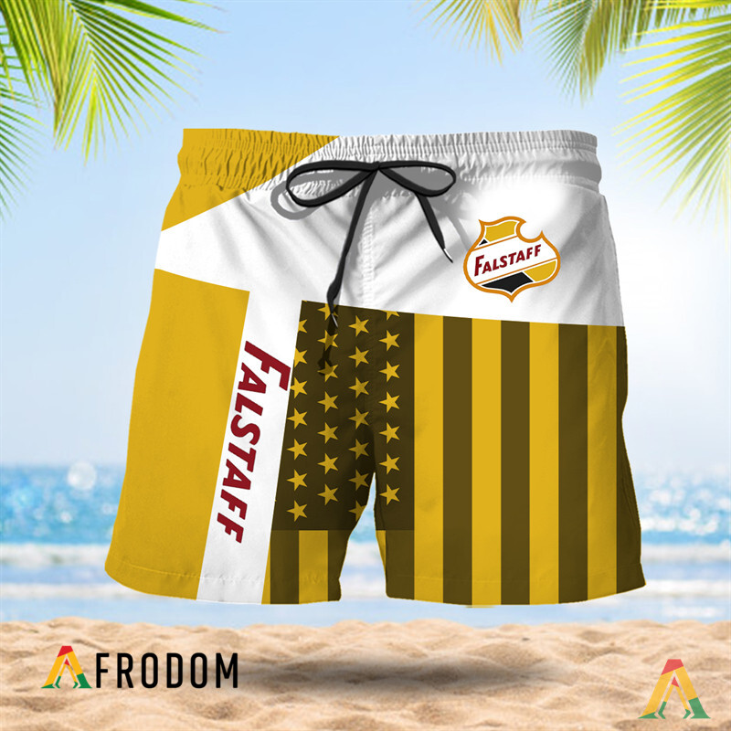 Falstaff AmericanFlagPatch Summer Hawaiian Shorts HU