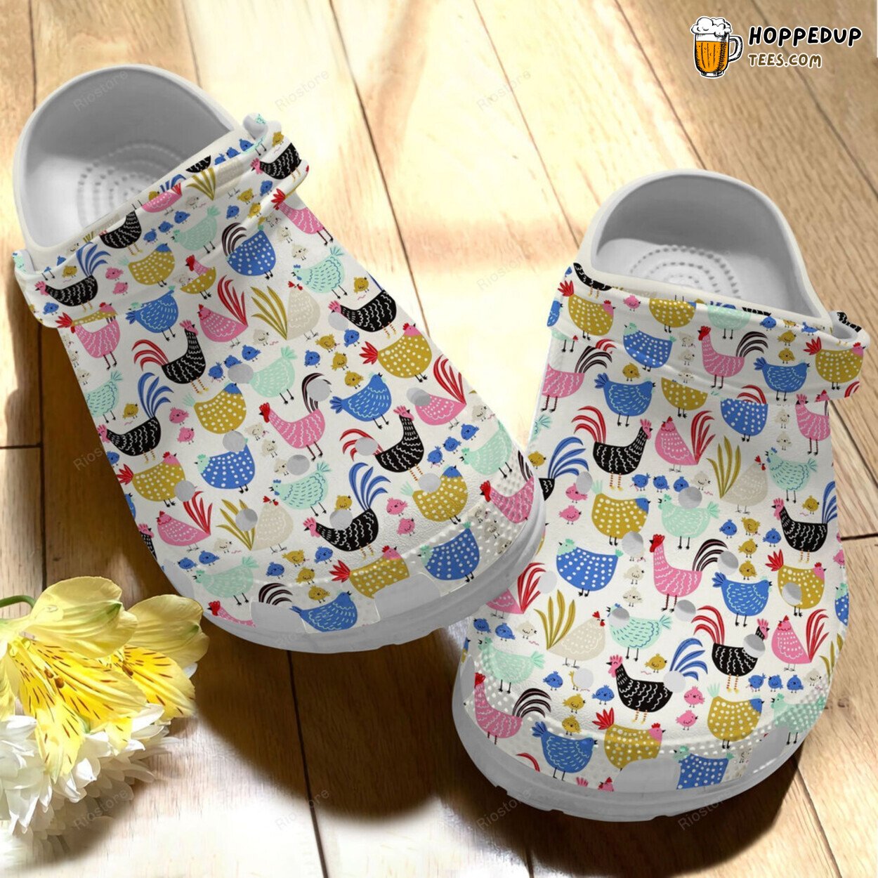 Family Chicken Colorful Lover Gift Rubber Comfortable Unique Clogs