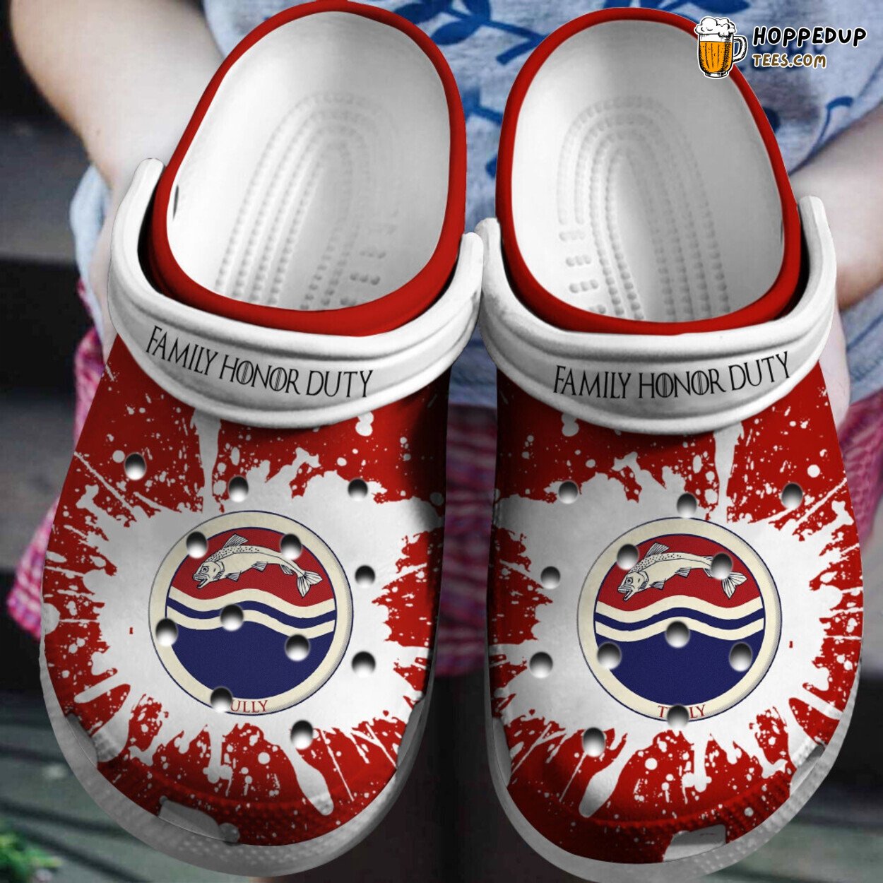 Family Honor Duty Themed Rubber Clog Shoes Comfy Footwear Inspirational Wear