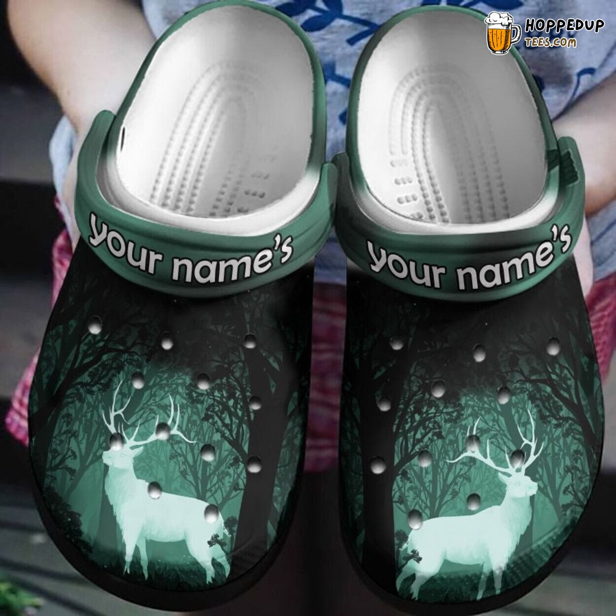 Fantasy Night With Deer Design Crocbland Clog Shoes Men’s Special Gift