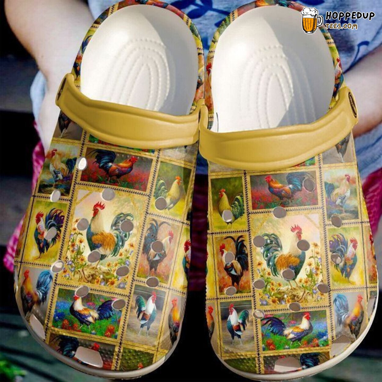 Farmer Chicken Pattern Classic Comfortable Clogs Agricultural Inspired Shoes