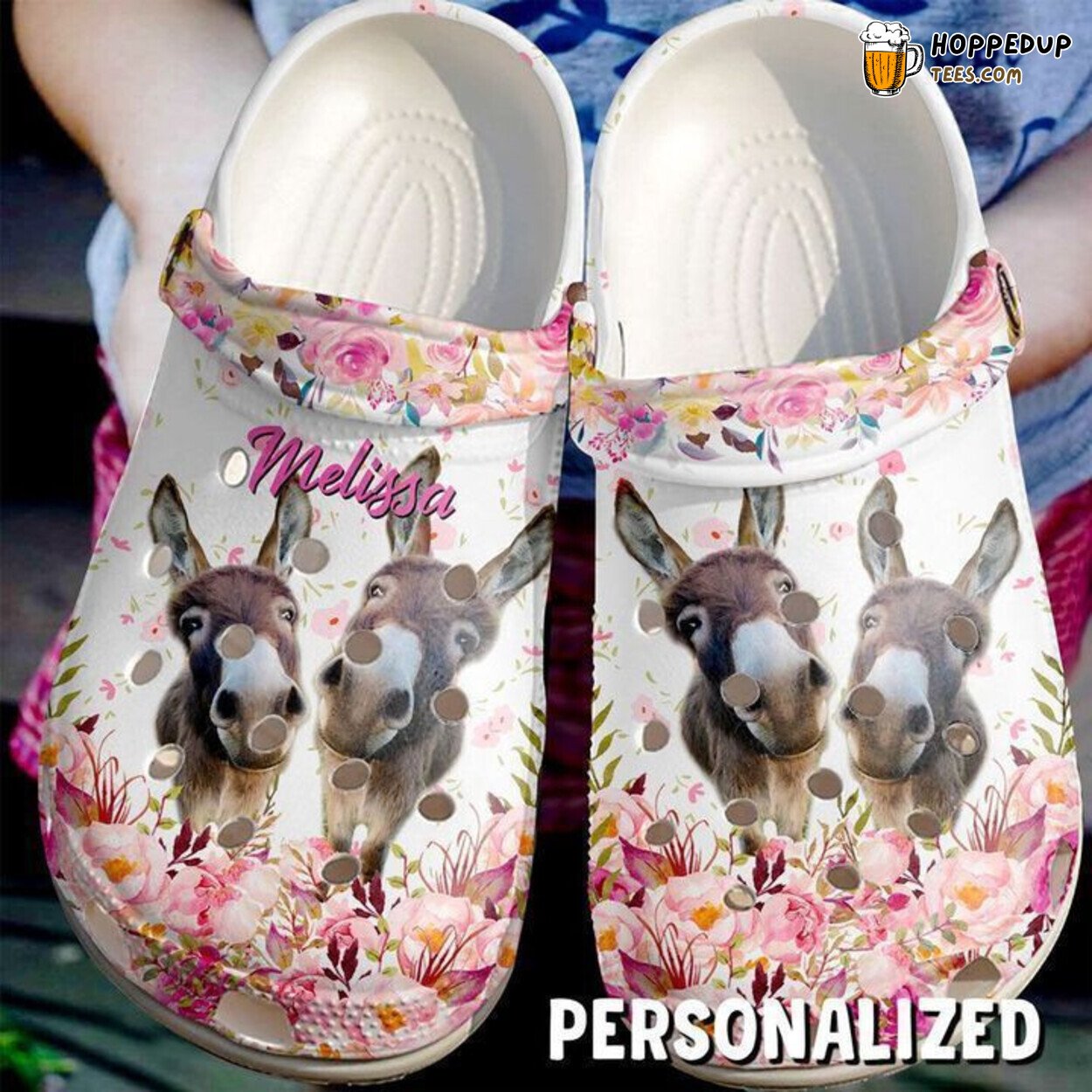 Farmer Personalized Cute Donkeys Classic Comfortable Clogs Farm Shoes