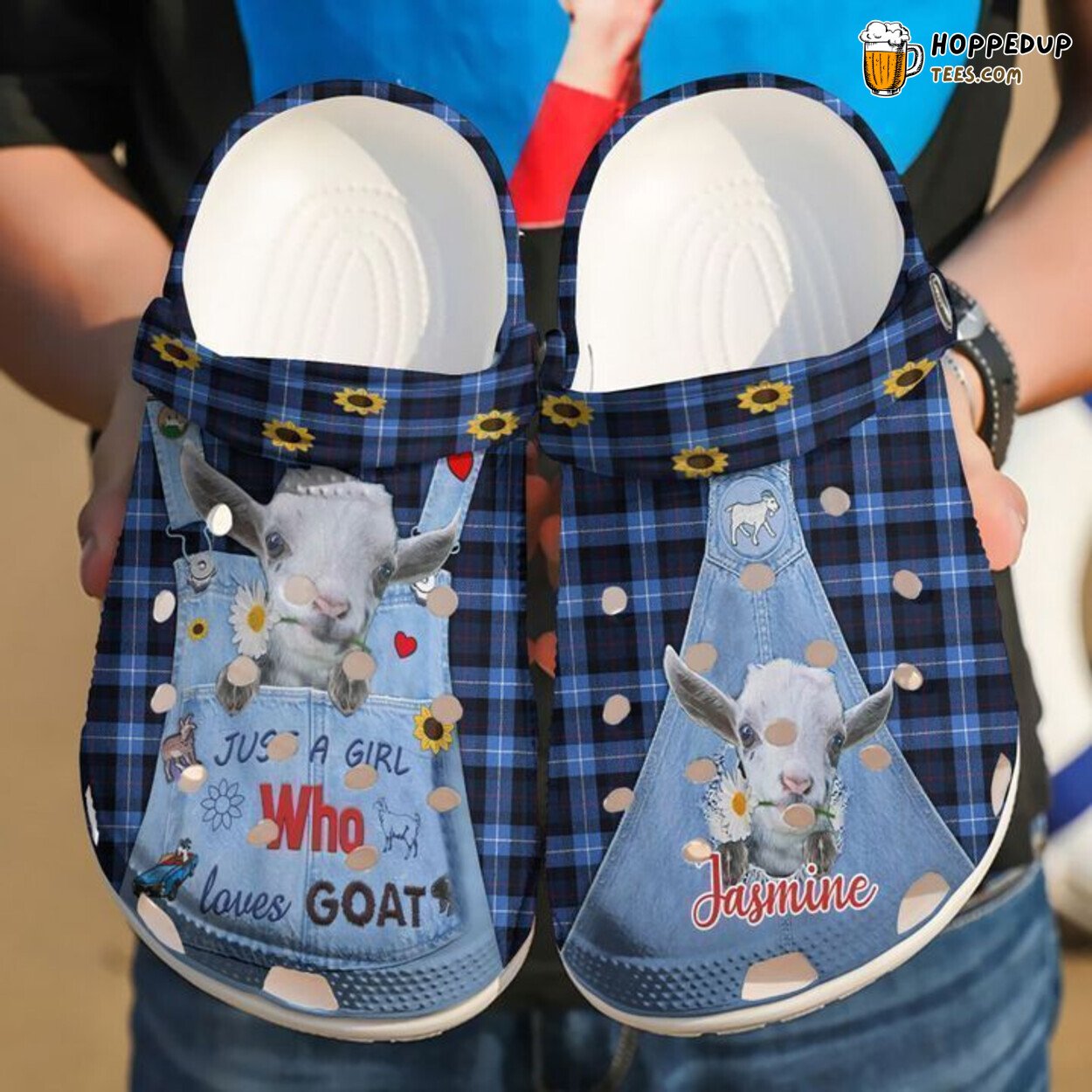 Farmer Personalized Love Goat Theme Durable Clogs Agricultural Footwear