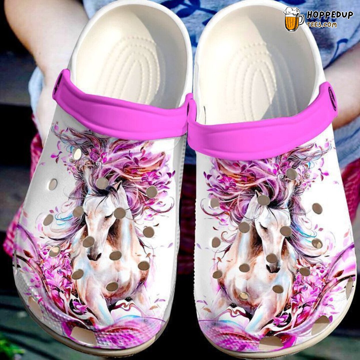 Farmer Stunning Horse Themed Comfortable Unique Clog Shoes