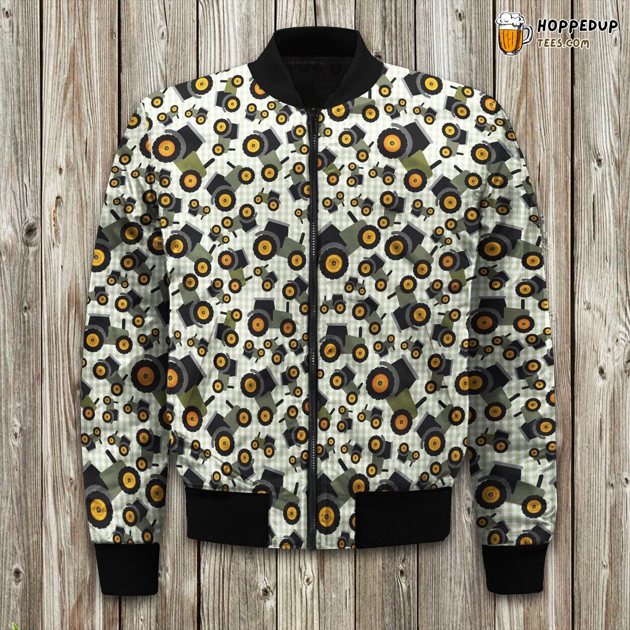 Farming Grey Tractor Bomber Jacket