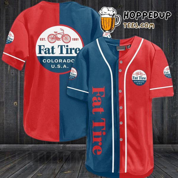 Fat Tire Amber Ale Beer Vintage Themed Baseball Jersey Distinctive Design