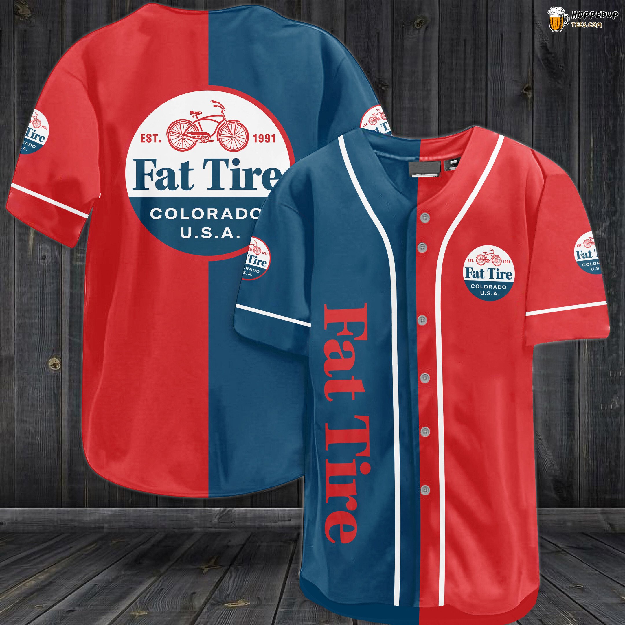 Fat Tire Beer Colorado U.S.A Baseball Jersey Unisex Jersey Shirt