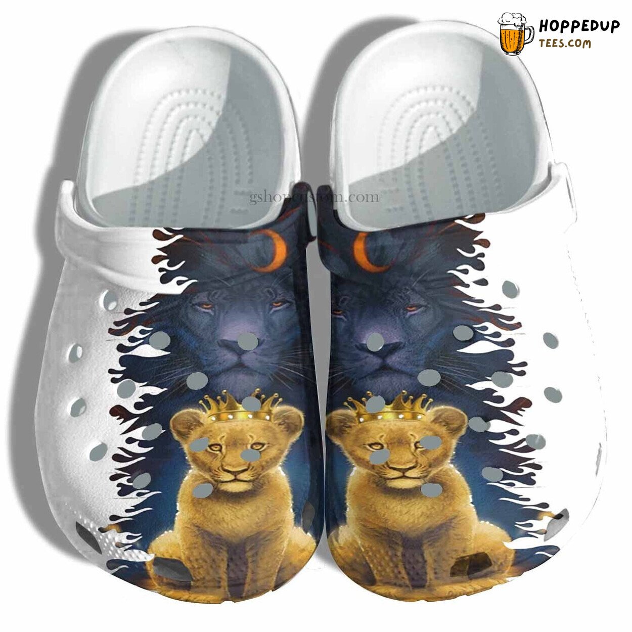 Father’s Day Lion Dad Son Love Moon Back Croc Shoes
